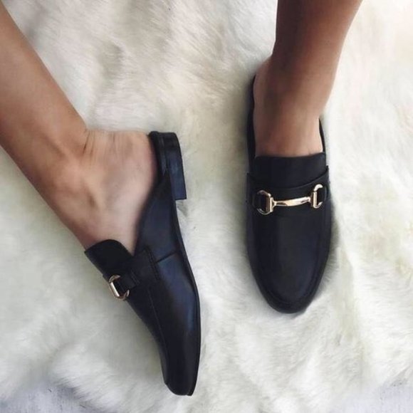 Steve Madden Shoes - Steve Madden - Kandi Black Leather Loafers